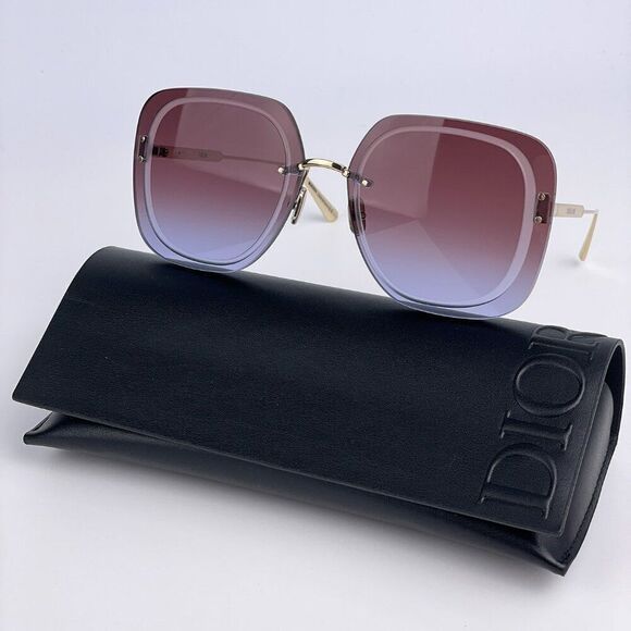 NEW Dior ULTRADIOR SU B0D2 Burgundy Gold Brown Women Square Oversized Sunglasses - Picture 1 of 10